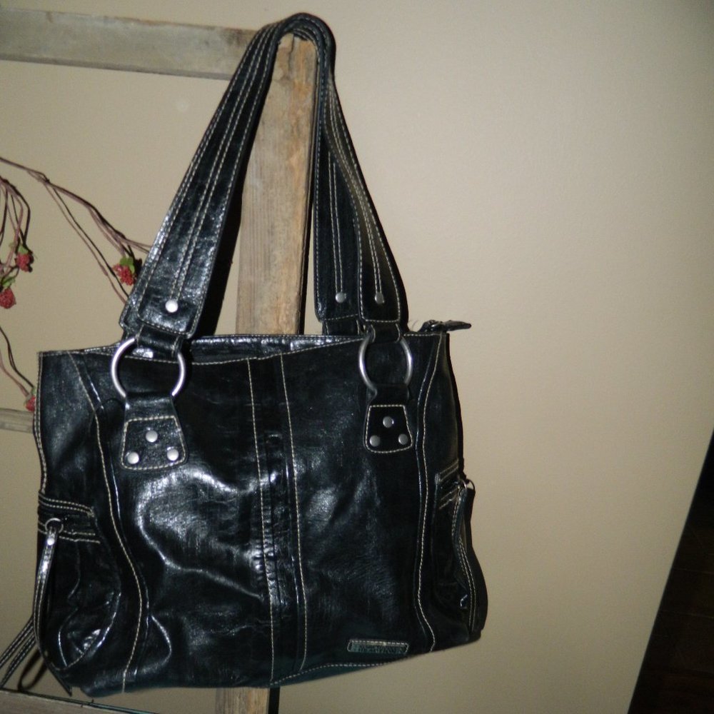 Kenneth Cole Reaction Faux Leather Shoulder Bag Purse